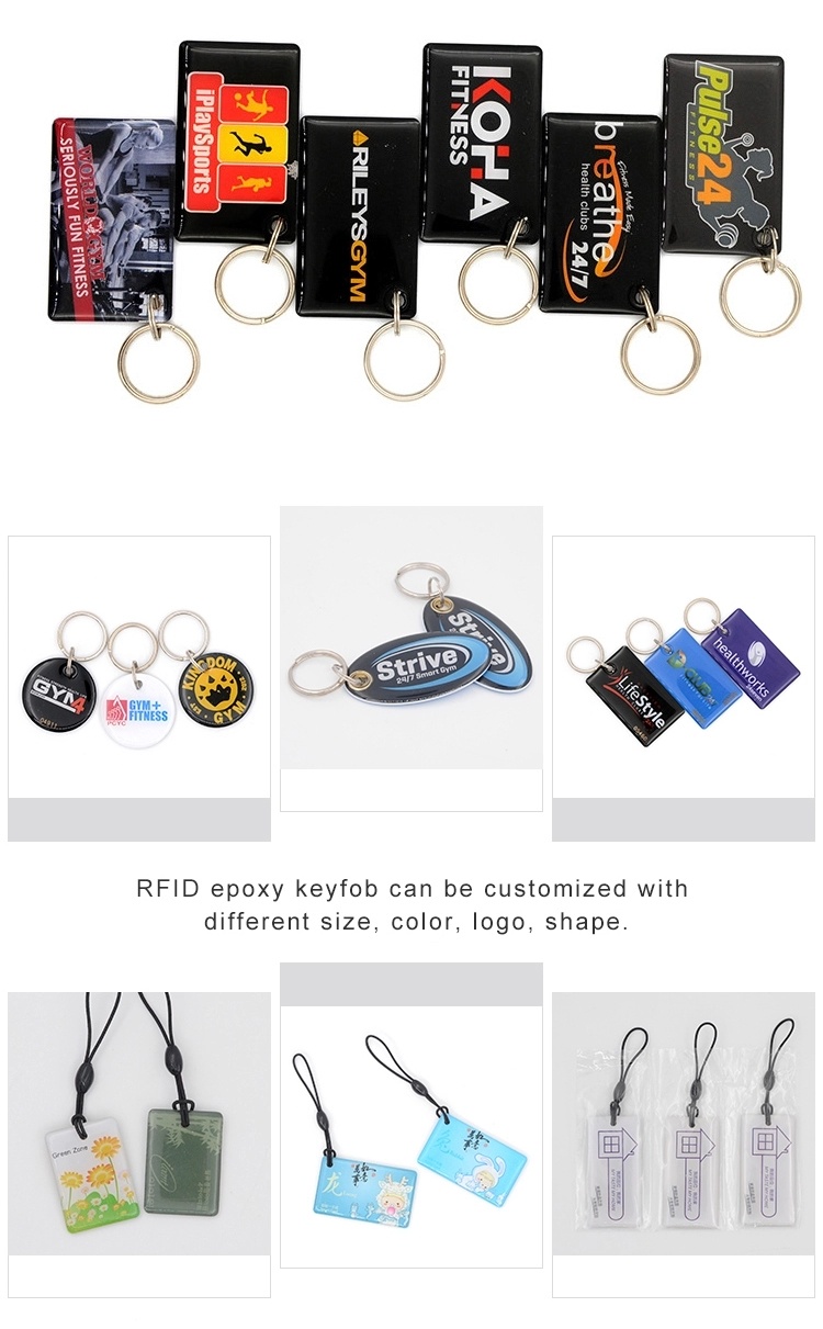 Low Price RFID Epoxy Keyfob Custom Logo NFC Tag 13.56MHz RFID Epoxy Keyfob