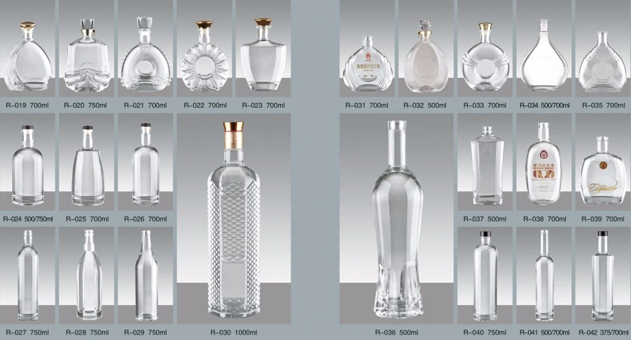 Custom Engraved Empty Spirits Xo Brand Crystal Alcohol Whisky 750ml Vodka Glass Bottle for Liquor
