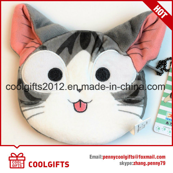 Customized Mini Cat Animal Plush Stuffed Bag Toy Key Chain Coin Purse