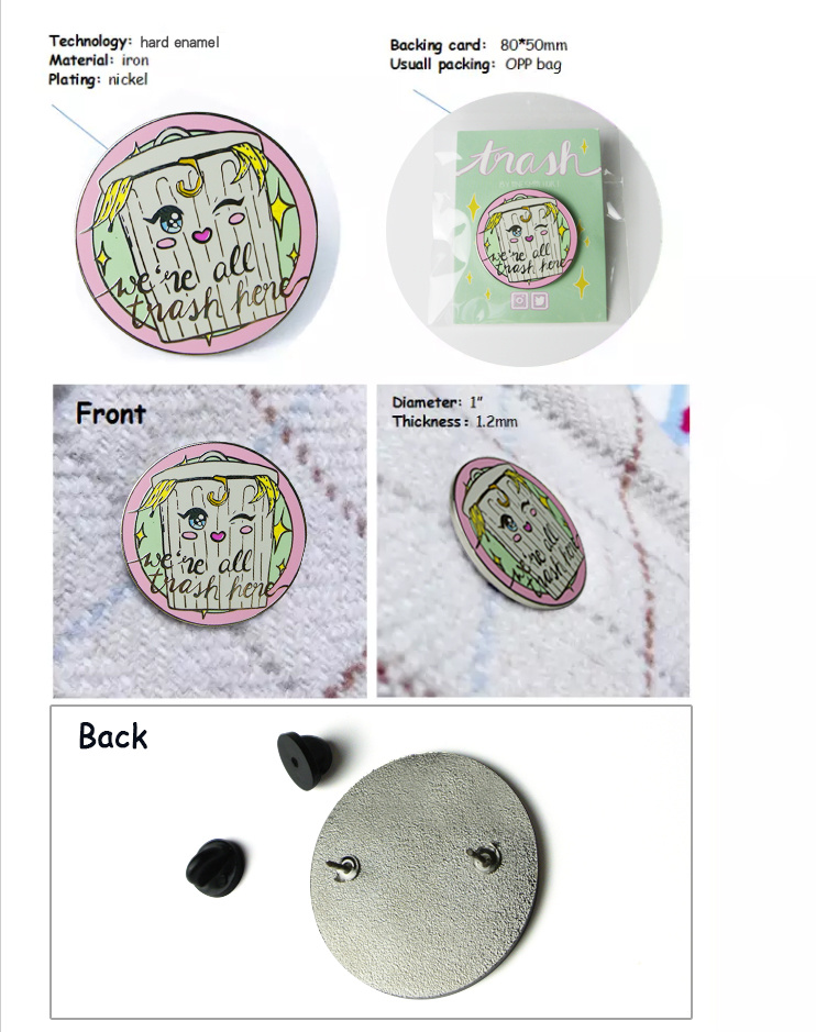 Manufacturer Craft Supplies Enamel Logo Custom Shape Badge Lapel Pin