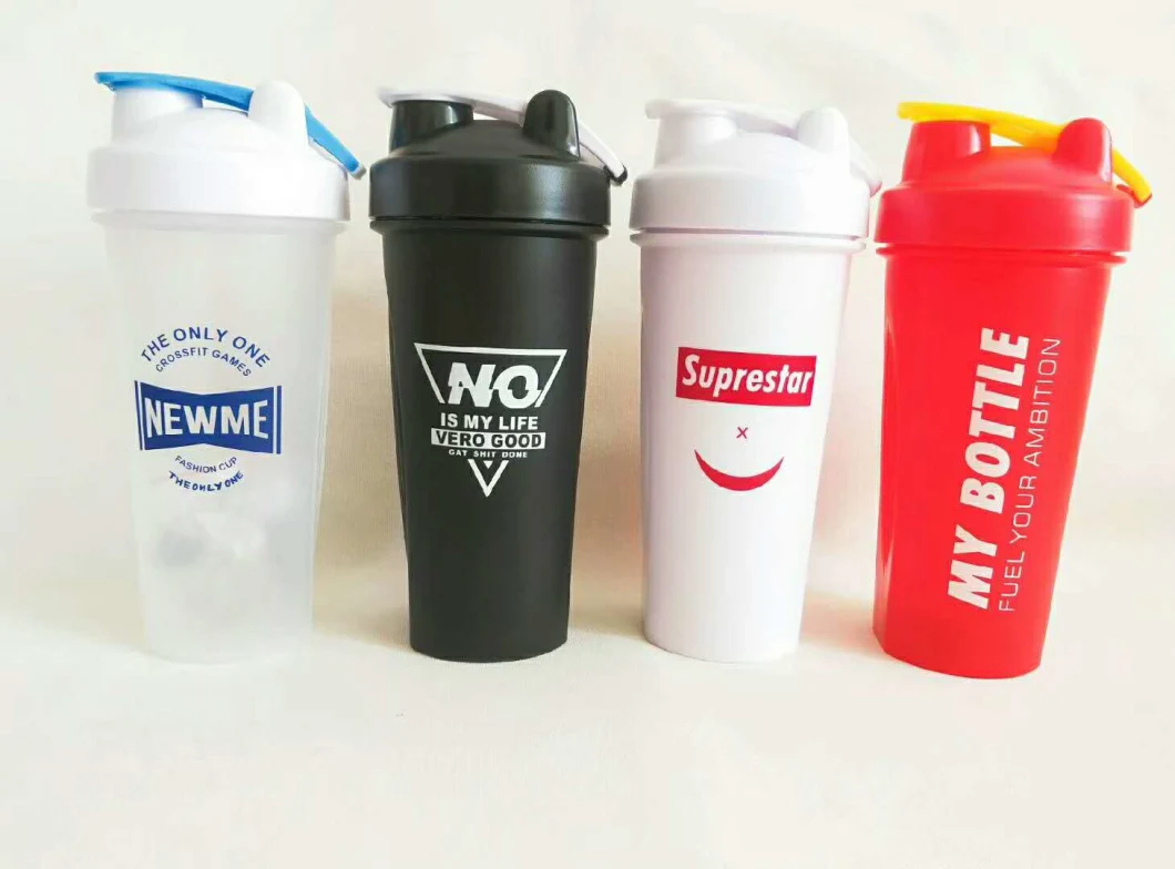 Sports Fitness Plastic Water Bottle Protein Custom Shaker Bottle Gym Fitness Protein Custom Logo