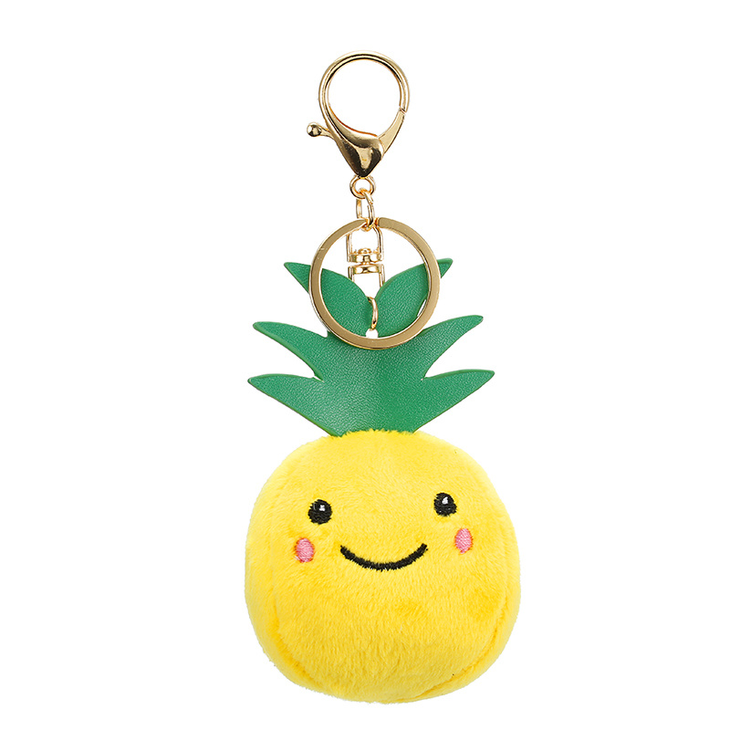 Plush Pineapple Fruit Key Holder Custom Logo