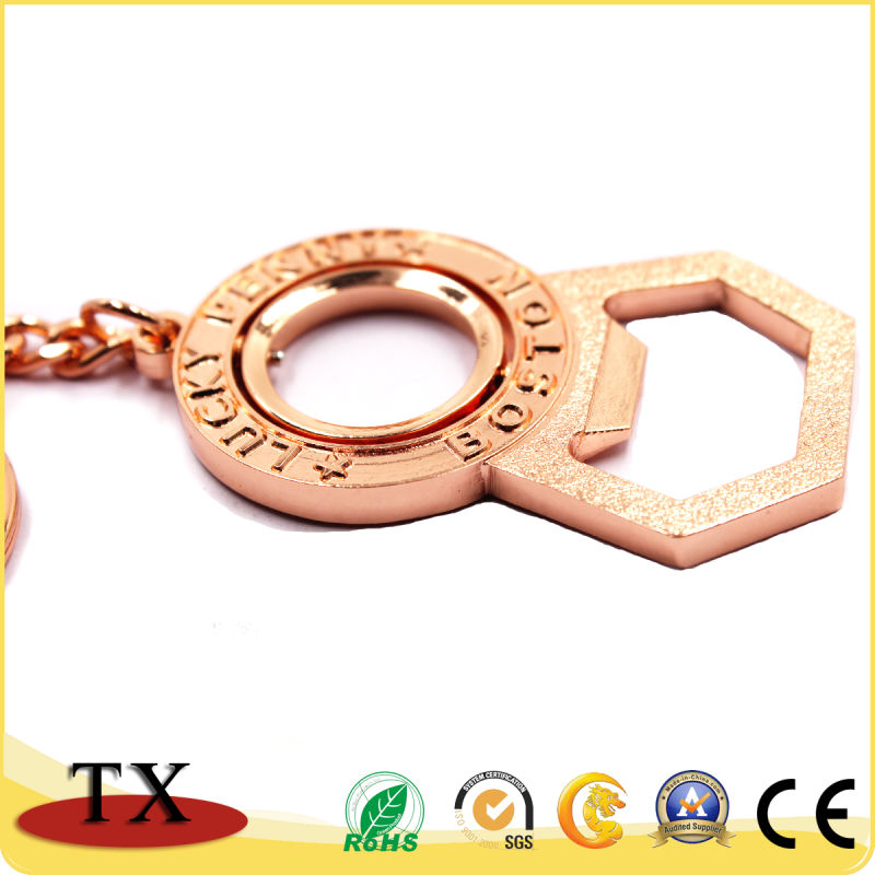 Professional Manufacturer Round Bottle Opener Beer Opener with Ring