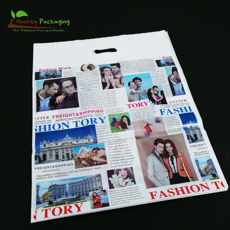 Customized Colorful Plastic Die Cut Bags with Photo Printed