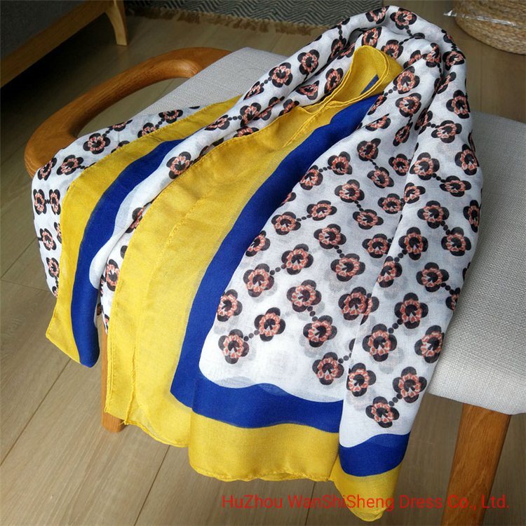 Womens Scarf Lightweight Floral Shawl Wraps Long Head Scarfs for Women