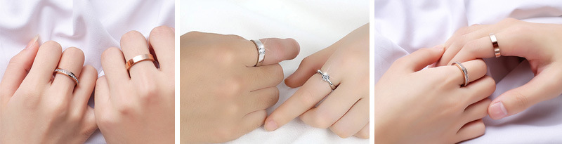 Women Jewellery Ring Key Ring Bracelets 18K White Gold Ring