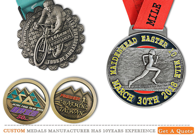 Custom Made Logo Race Marathon Athletic Sport Medals