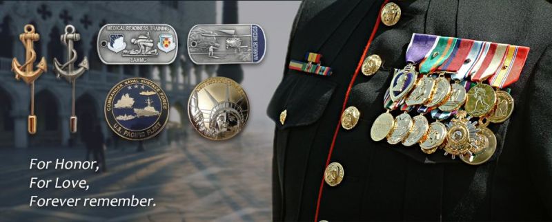 Custom High Quality Army Honor Military Medal Badge