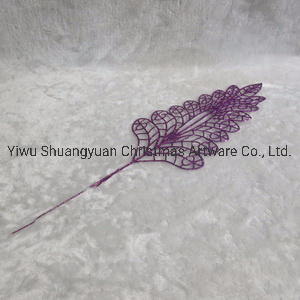 Purple Lively Christmas Tree Branches with Glitter for Christmas Decoration