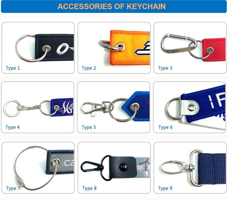 Keychain Woven Fabric Keychain Custom Airplane Embroidered Keychain Fabric Woven Airplane Keychain
