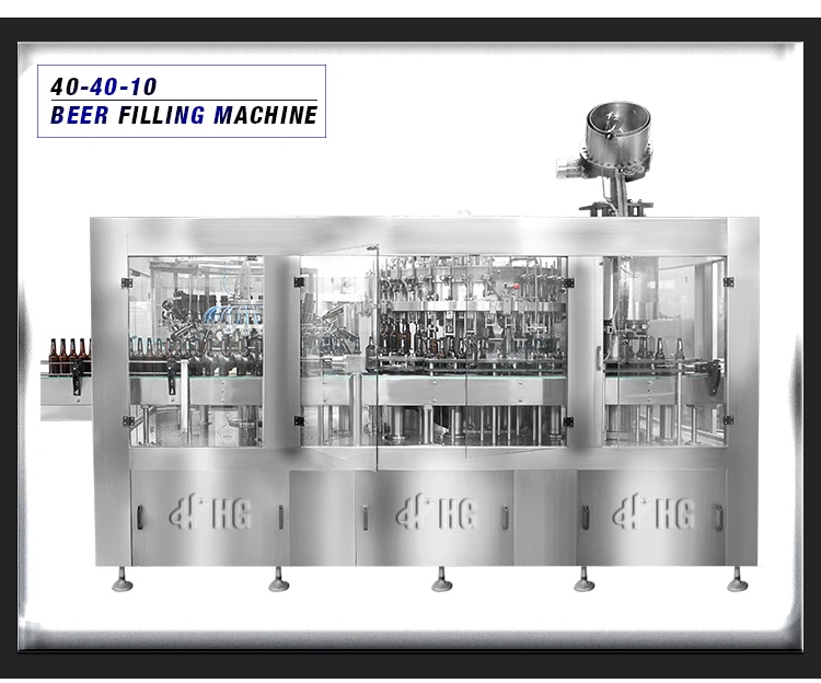 8-8-3 Counter Pressure Automatic Beer Bottle Filling Machine Beer Bottle Filler