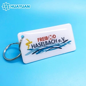 Barcode printing RFID MIFARE Classic 1K Epoxy keychain tags