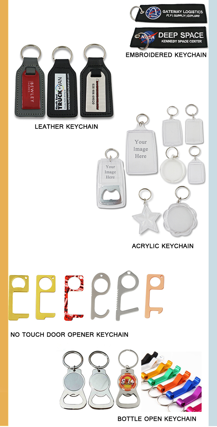 Customized Shape Shape and Custom Metal Keychains for Men