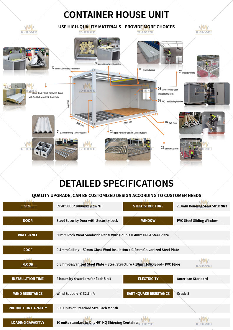 Prefabricated Military Portable Housing Camp