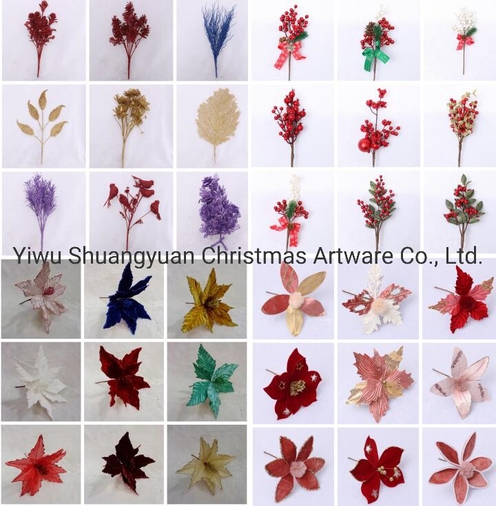 Purple Lively Christmas Tree Branches with Glitter for Christmas Decoration