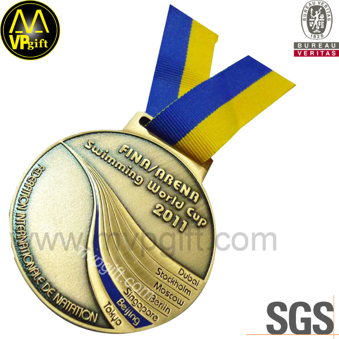 Custom Cheap Metal 3D Gold Basketball Sports Award Medal