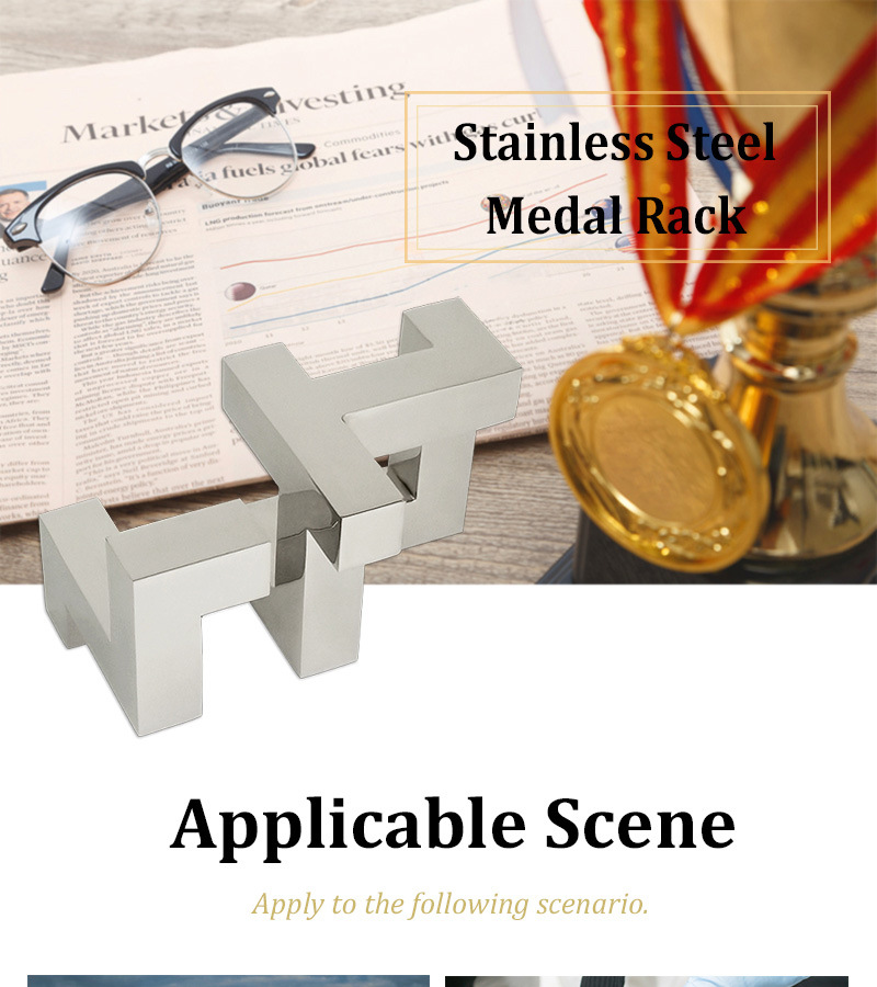 Stainless Steel Trophy Medal Rack Custom Commemorative Medals