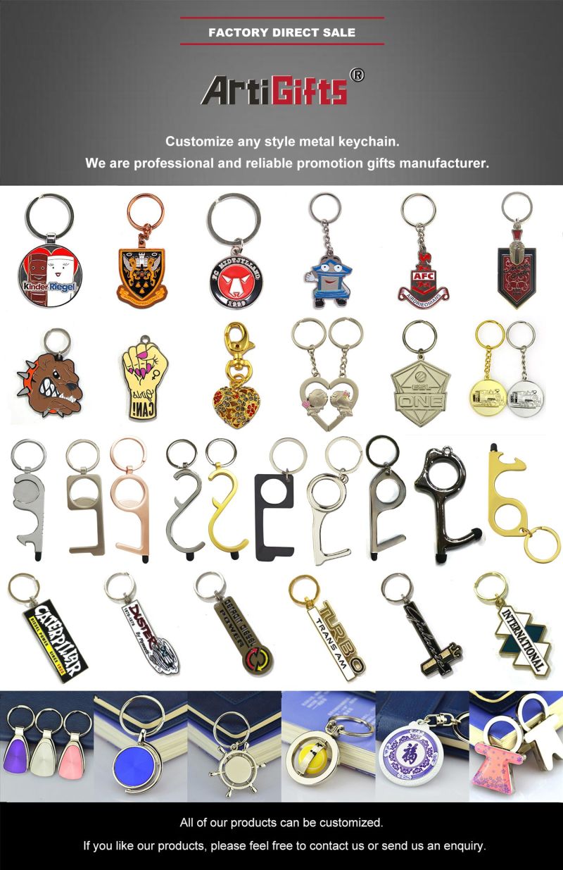 Wholesale Custom Soft Enamel Keychains with 30mm Keyrings