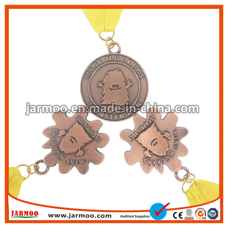 Customized Celebration Souvenir Sports Meeting Medals with Neck Ribbon