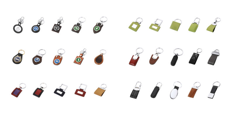 Personalized Leather Cloth Bag Design Keyrings