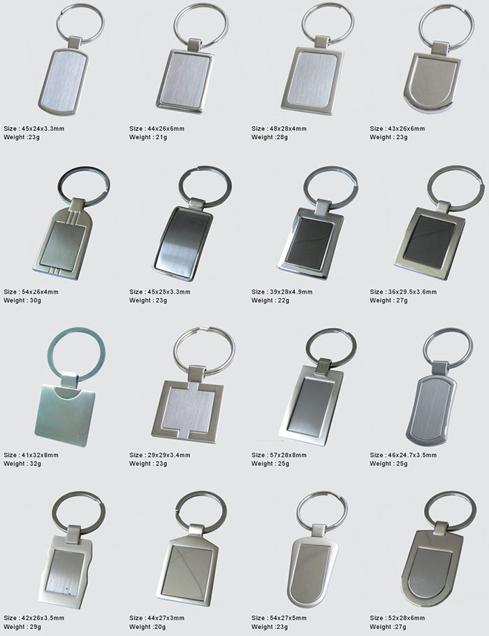 Wholesale Metal Photo Key Chains with Printed Paster (KC-031)
