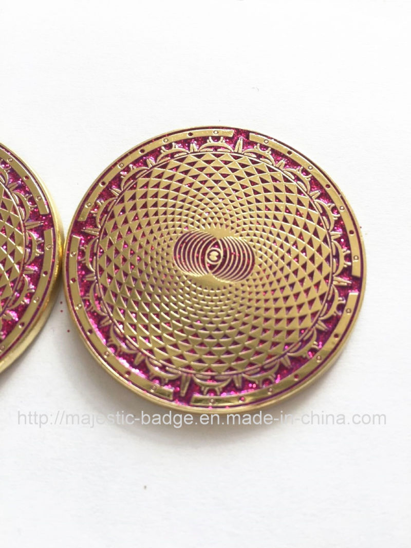 Custom Handmade Gold Plating Enamel Pin Brooch Badge Glitter Lapel Pin