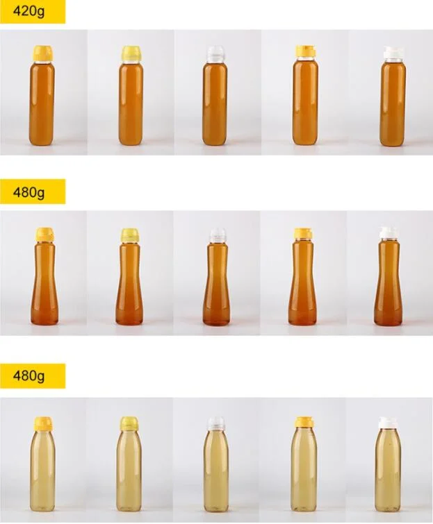 1000g Empty Custom Plastic Pet Squeeze Bottle Honey Bottle Sauce Jam Bottle for Honey