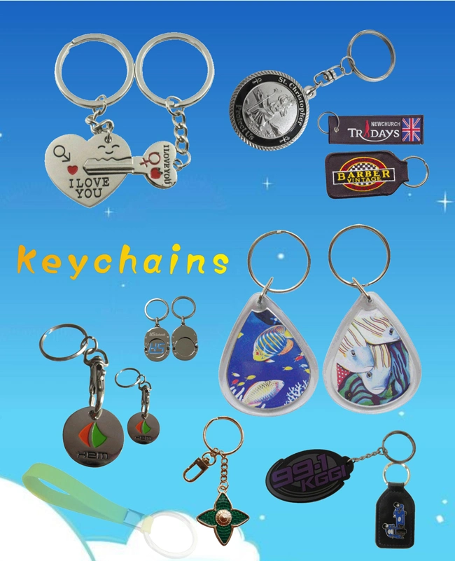 Custom Plastic Accessories Supermarket Coin Holder Trolley Token Coin Keyring (049)