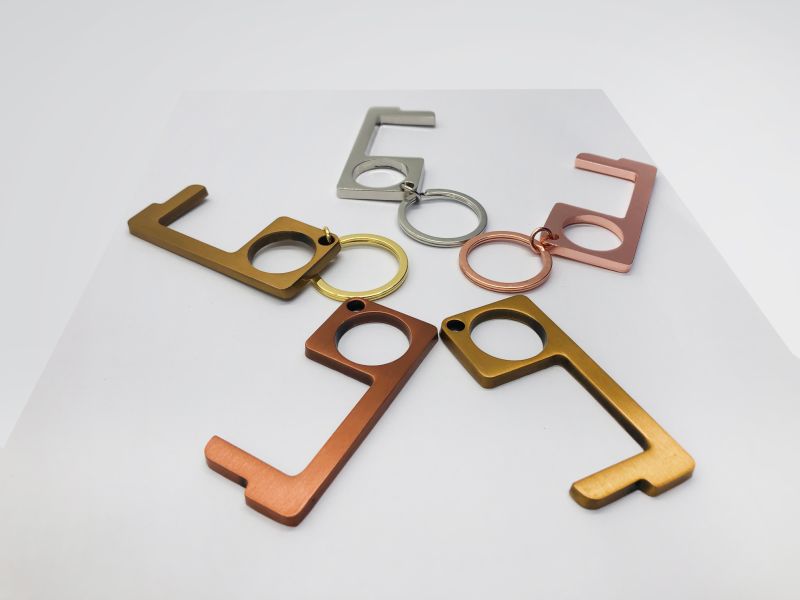 Custom Blank Leather Keyring Metal Keychain, Manufacture Key Metal Ring