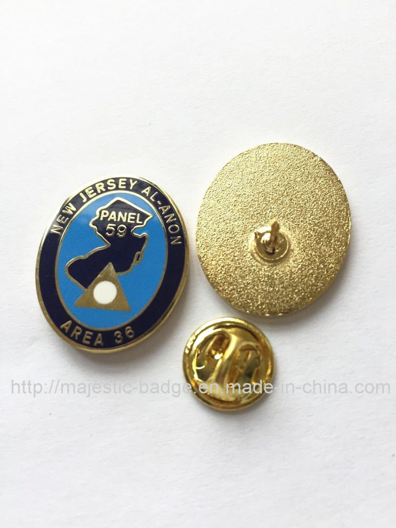 Customized Brass Die Struck Hard Enamel Lapel Pin Badge (MJ-PIN-099)
