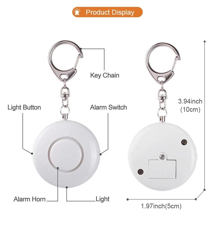 120dB Mini Personal Alarm Lady Self Defense Protection Alarm