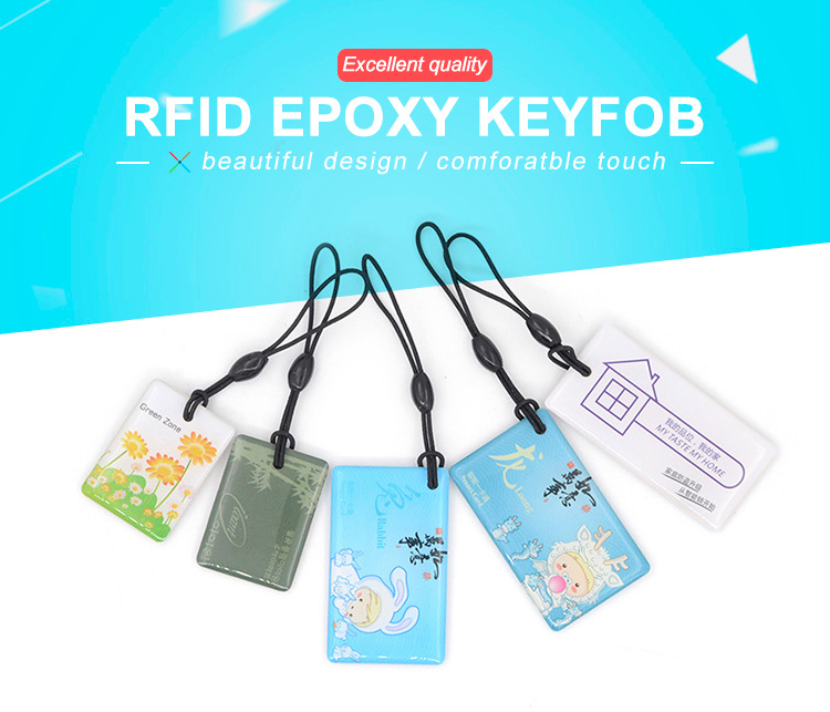 Low Price RFID Epoxy Keyfob Custom Mini Size RFID Epoxy Card Keyfob