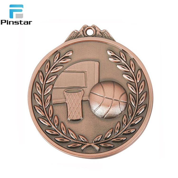 Fancy Custom Design Soft Enamel Sports Basketball Medal with Glitter