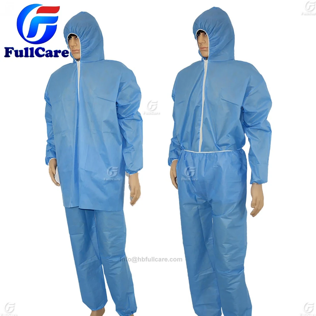 Non Woven Disposable Colored Overalls Safety Protective Clothing Suit