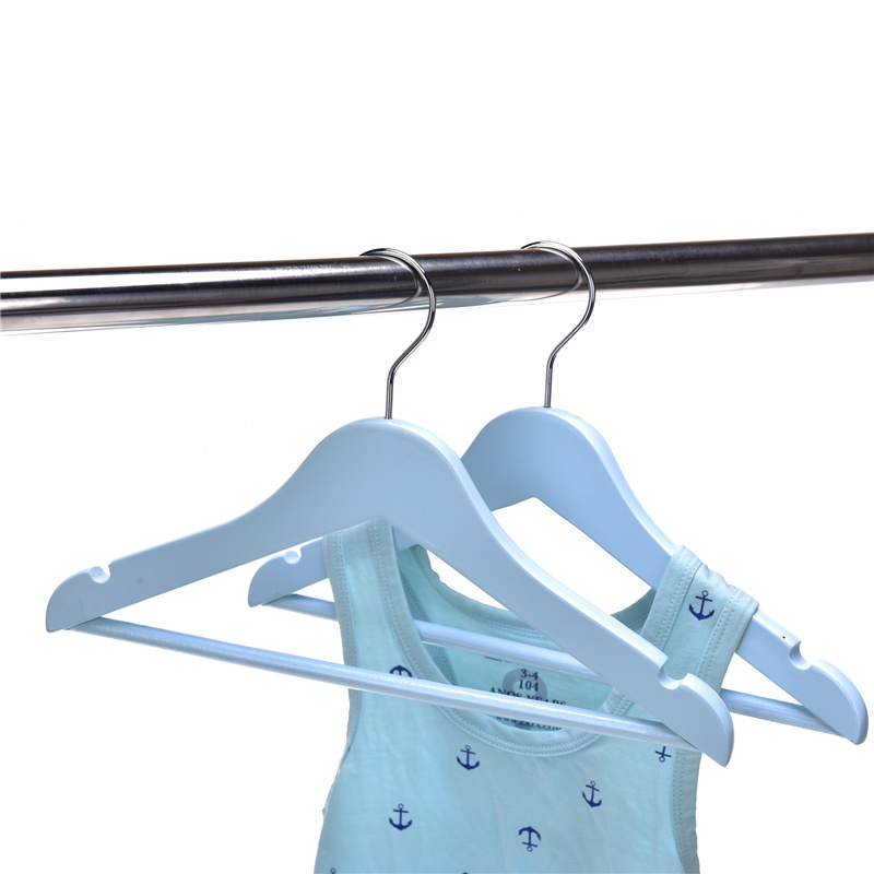 Colored Quality Multifunctional Wholesale Clothing Kids Shirt Wooden Hanger