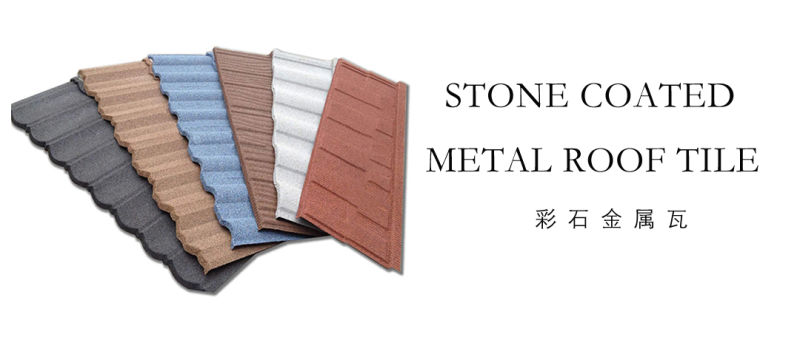 0.4mm Thickness Colored Stone Coated Steel Roof Tile for Construction