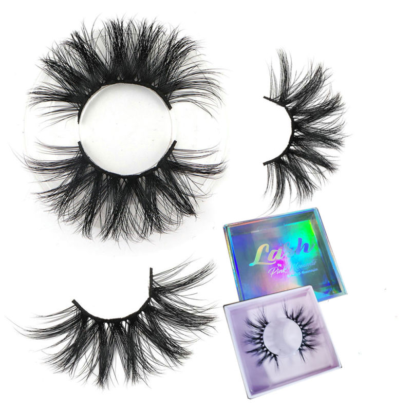Wholesale Cruelty Free Private Label Cosmetic 3D Black Real Mink Eye Lashes