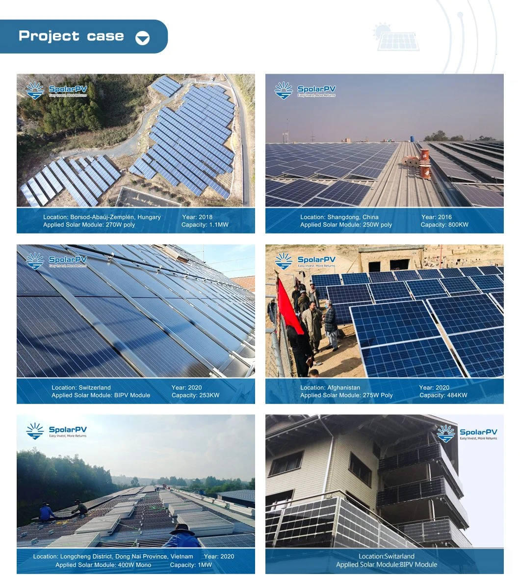 Solar Rooftop DIY 275W Solar Panels Solar Providers Near Me