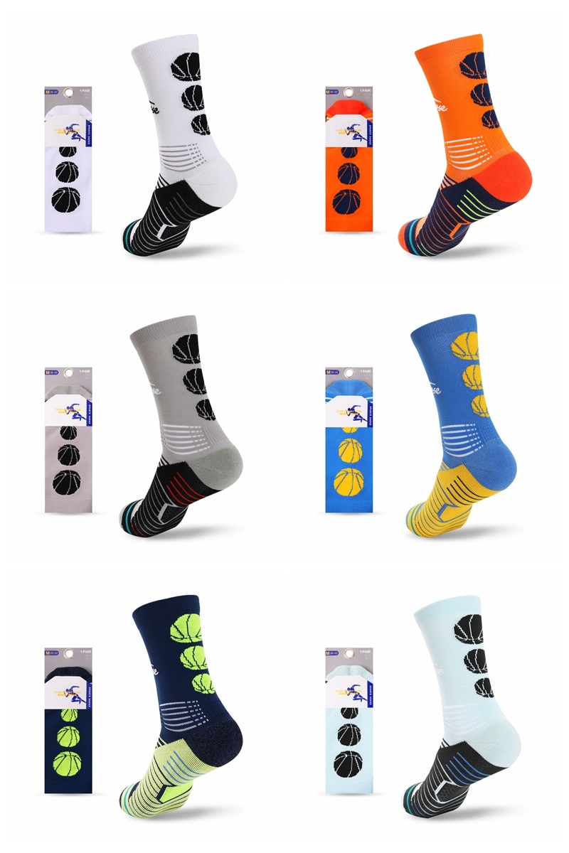Wholesale Crew Socks Custom Make to Order Sports Sock Man's Basketball Socks