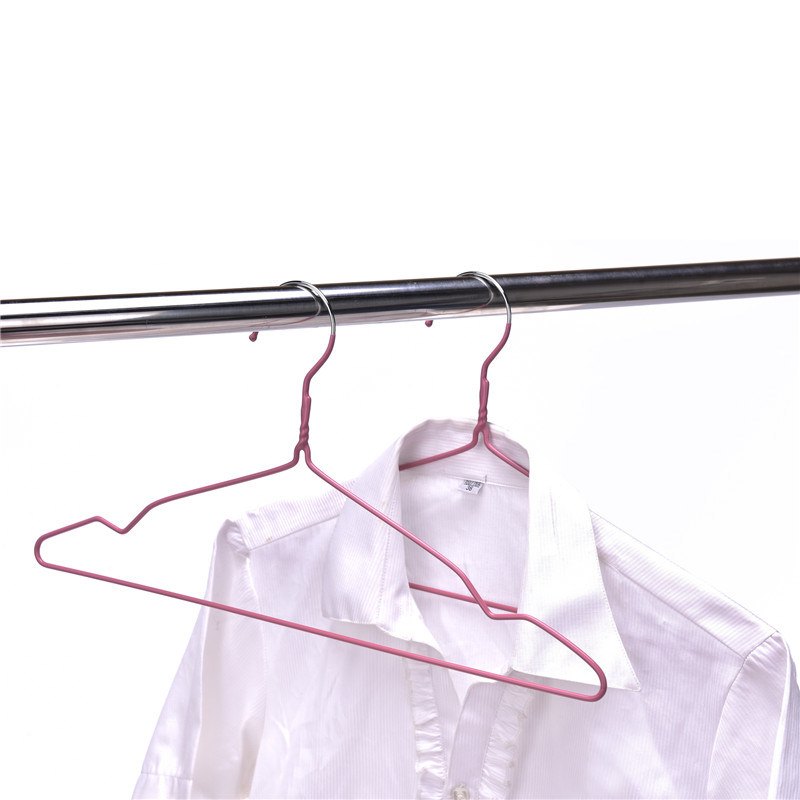 Red Colored PVC Coated Metal Wire Clothes Hanger for Custom