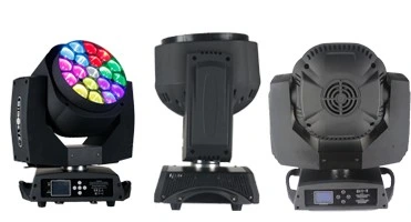 19pcsx15W RGBW Full Color LED Zoomable Big Bee Eye Stage Light with Rotation Lens