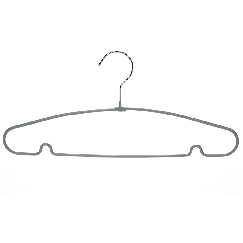 Best-Seller Grey Colored PVC Coated Metal Wire Hanger for Adult