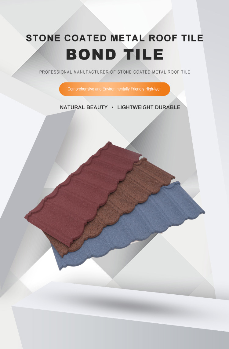 1340*420mm Colored Stone Coated Steel Roof Tile for Construction