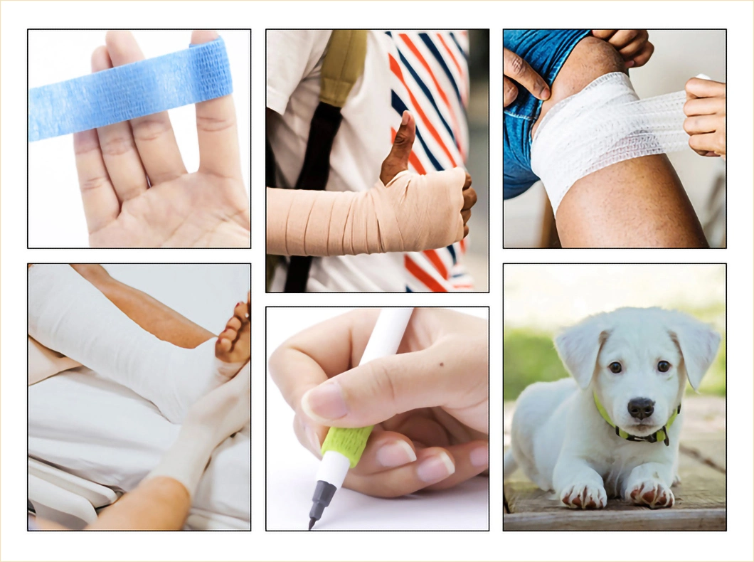 Veterinary Colored Flexible High Quality Non Woven Cohesive Bandage