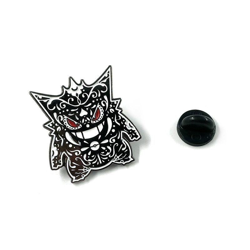 Custom Soft Enamel Ghost Brooch on The Day of The Dead Metal Badges Factory