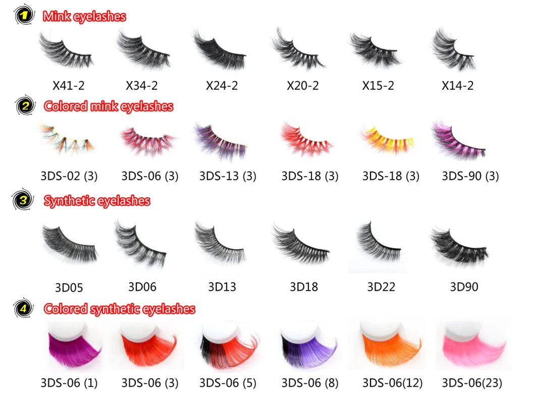 Halloween Explosion Style 3D 5D Colored Mink Eyelashes Custom Private Label