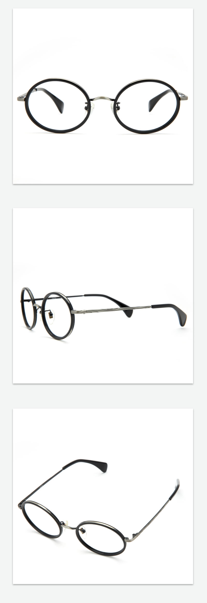 Designer High Quality Metal Eyewear Small Oval Frame, Brand Optical Eyeglasses 1