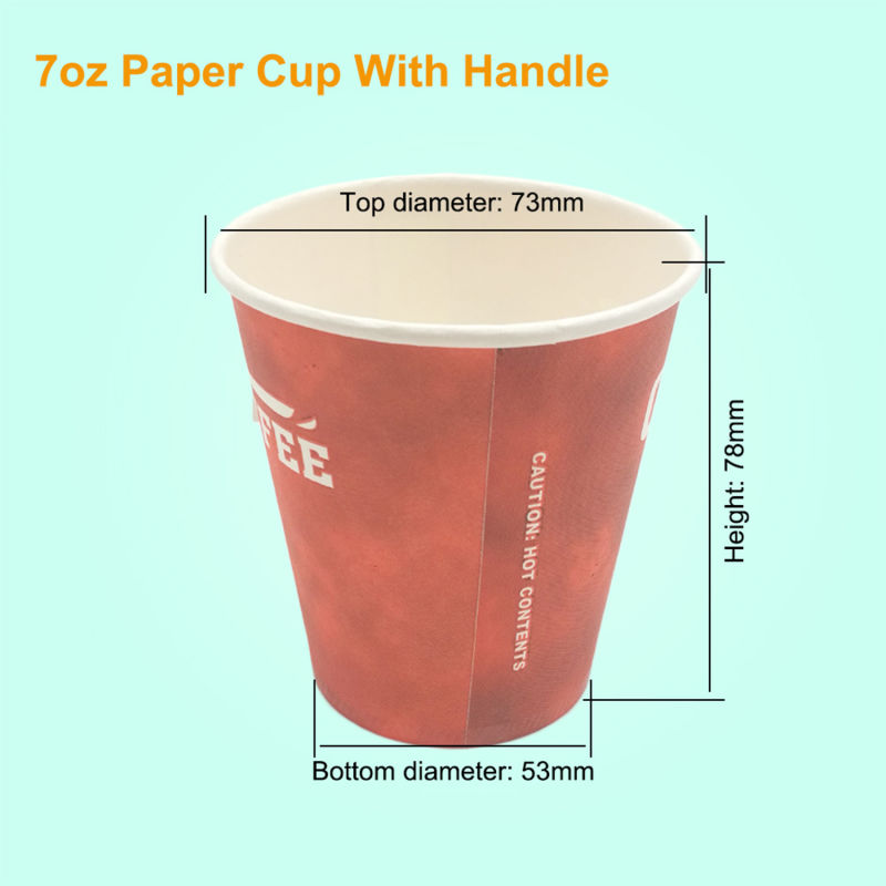 Wholesales Costco Custom Paper Cup with Handle and Lid