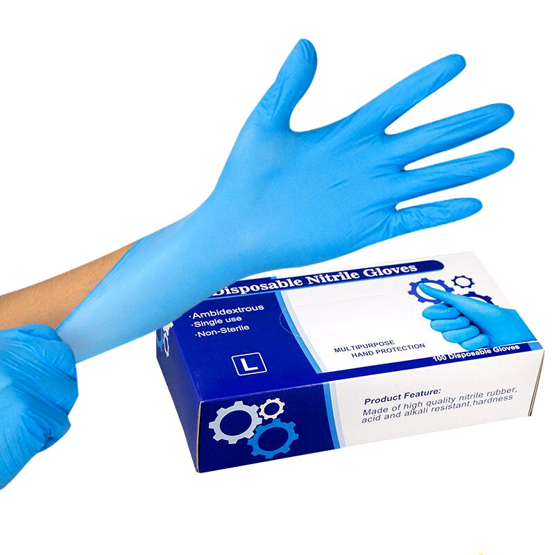 Safety Working Medical Examination Nitrile Disposable Glove in Guangzhou