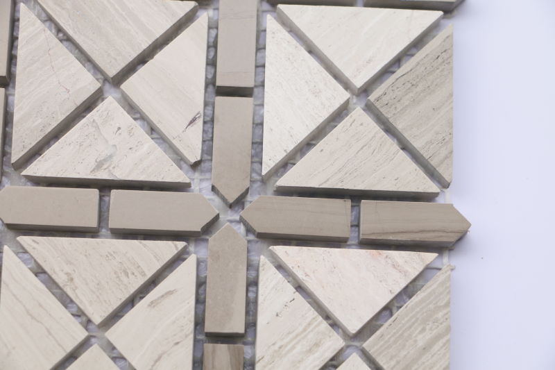 Grey Wood Grain Athens Grey Color Marble Mosaic for Background